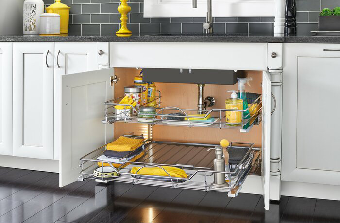 Pull out under kitchen sink deals storage